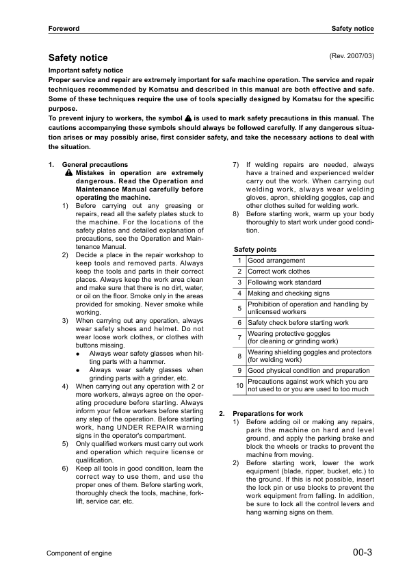 Komatsu Component of Engine Tier 3 Workshop Manual SEBM040401 - Image 6