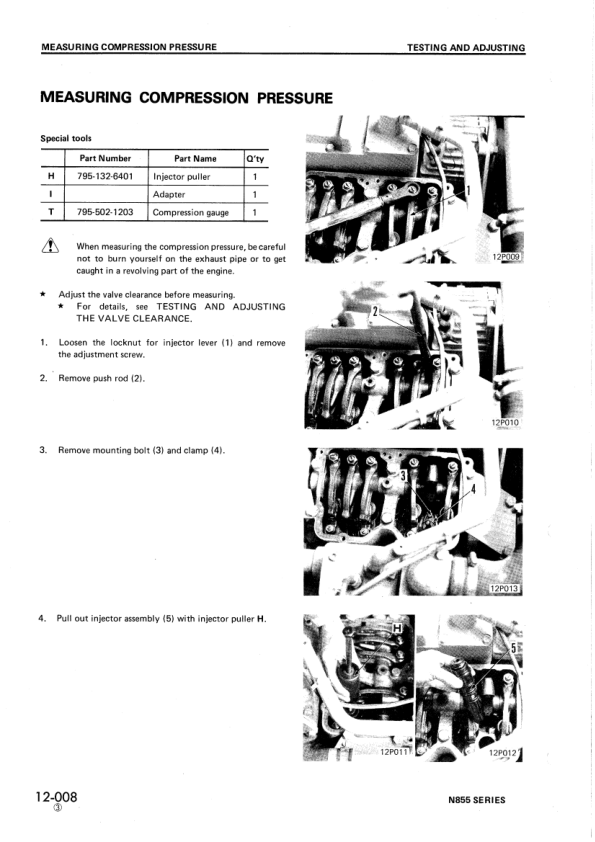 Komatsu Cummins N-855 Series Diesel Engine Workshop Manual - Image 13