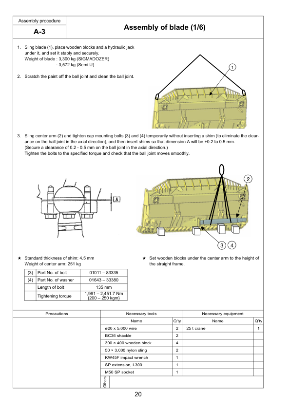 Komatsu D155AX-6 Bulldozer Field Assembly Instruction SN 80001 and UP - Image 10