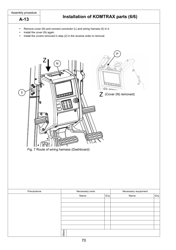 Komatsu D155AX-6 Bulldozer Field Assembly Instruction SN 80001 and UP - Image 12