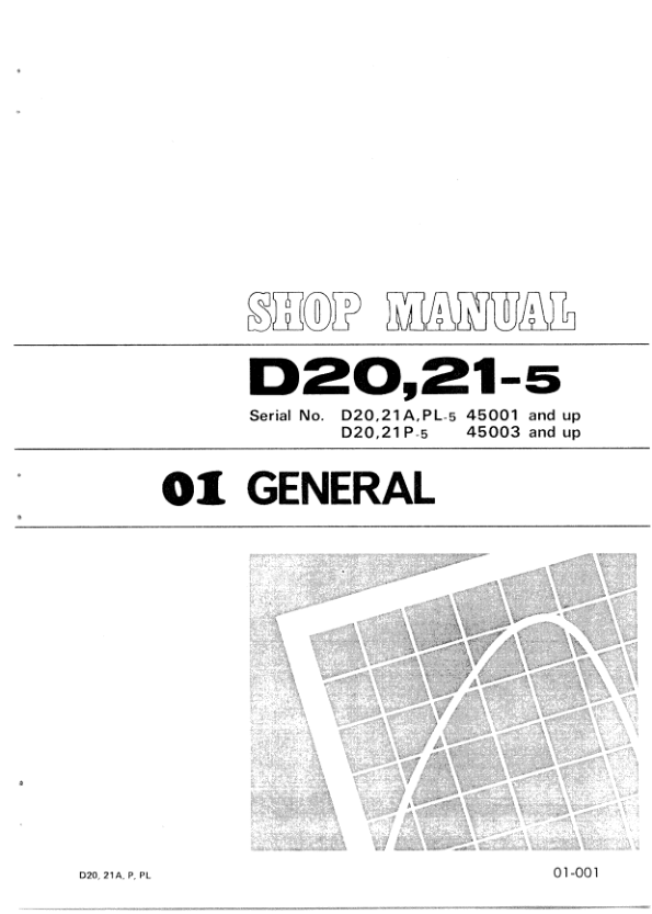 Komatsu D20 D21A P PL Bulldozer Workshop Manual SN 45001 45003 and UP - Image 4