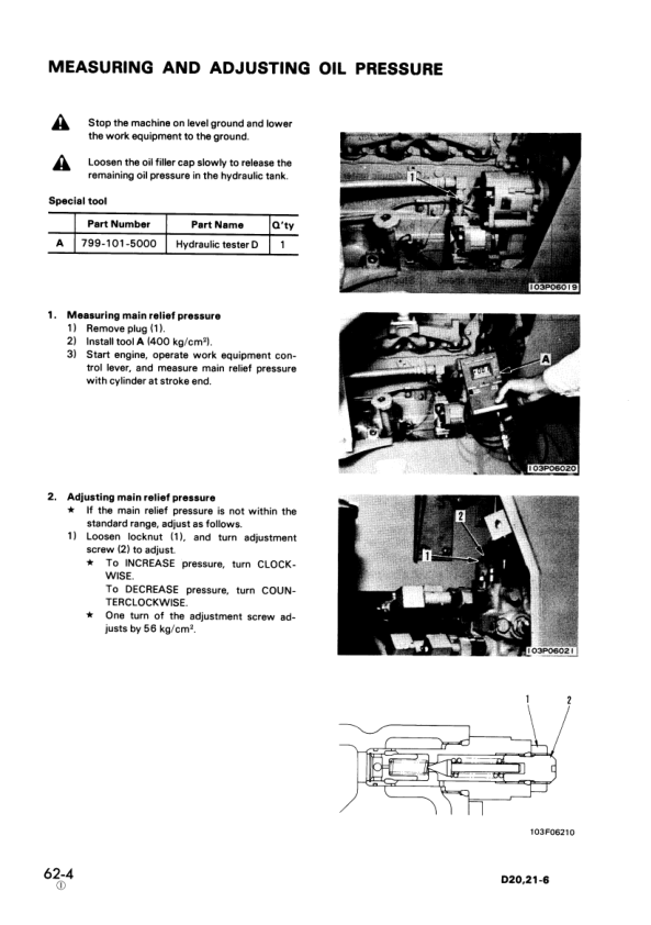 Komatsu D20A D21A P S Q-6 Bulldozer Workshop Manual SN 60001 and UP - Image 17