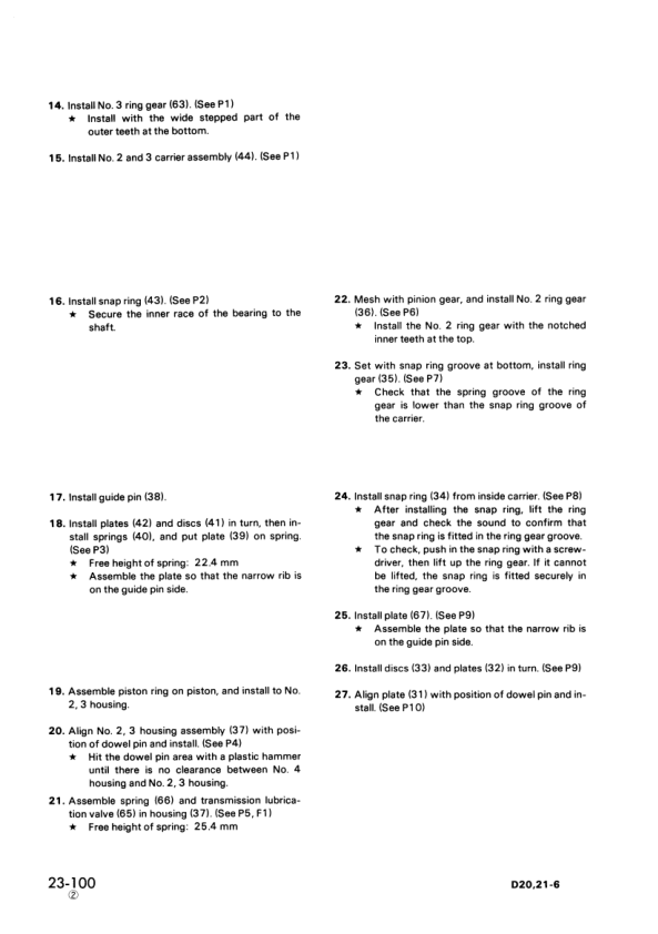 Komatsu D20A D21A P S Q-6 Crawer Loaders Workshop Manual SN 60001 and UP - Image 13