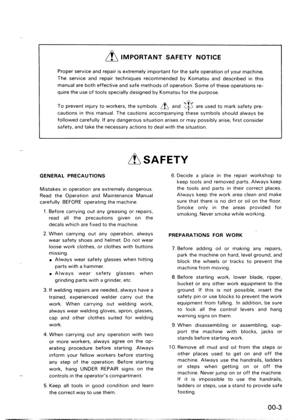 Komatsu D20A D21A P S Q-6 Crawer Loaders Workshop Manual SN 60001 and UP - Image 8