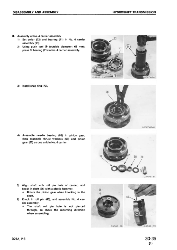 Komatsu D21A P-8 Bulldozer Workshop Manual SN 83001 and UP - Image 14