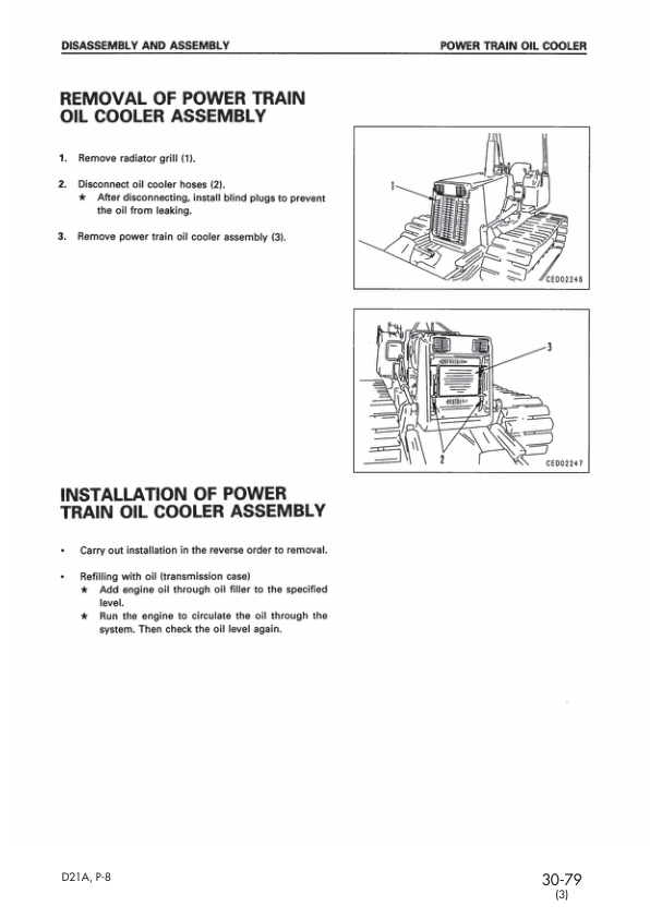Komatsu D21A P-8 Bulldozer Workshop Manual SN 83001 and UP - Image 16