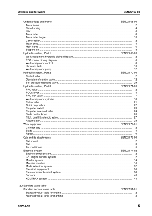 Komatsu D275A-5R Bulldozer Workshop Manual SN 35001 and UP - Image 9