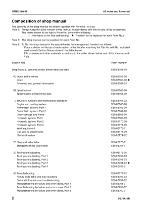 Komatsu D275A-5R Bulldozer Workshop Manual SN 35001 and UP - Image 7