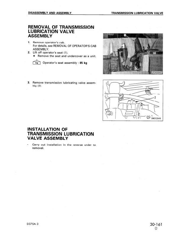 Komatsu D375A-3 Bulldozer Workshop Manual SN 17501 and UP - Image 17
