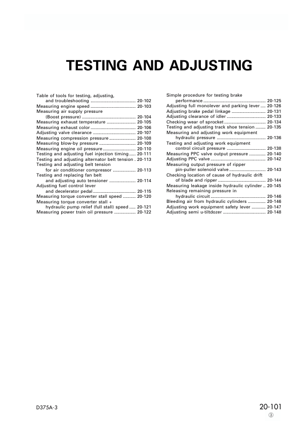 Komatsu D375A-3 Bulldozer Workshop Manual SN 17501 and UP - Image 13