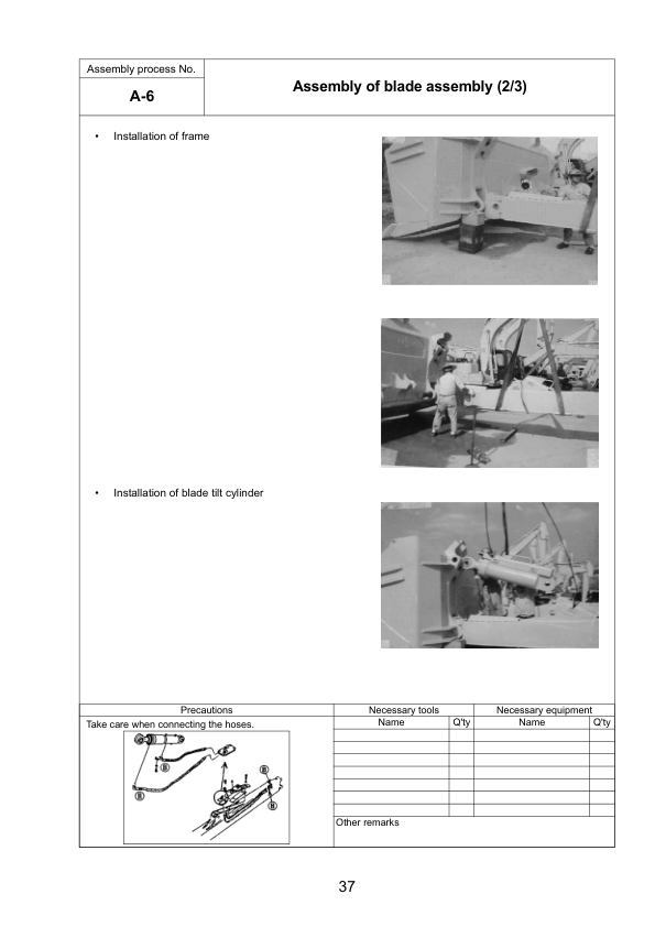 Komatsu D375A-5 Bulldozer Field Assembly Instruction SN 18553 and UP - Image 12