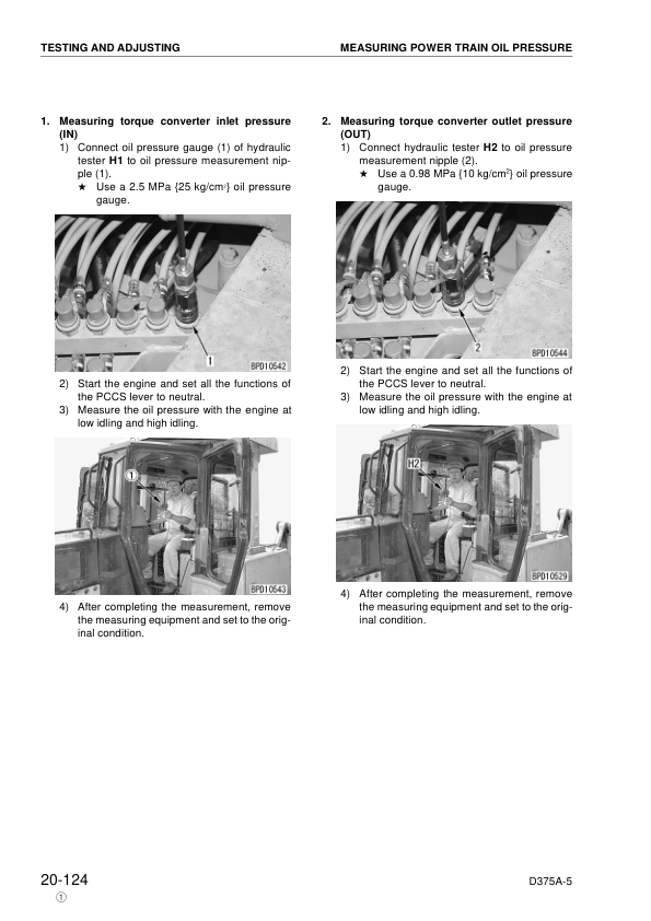 Komatsu D375A-5 Bulldozer Workshop Manual SN 18001 and UP v023507 - Image 14