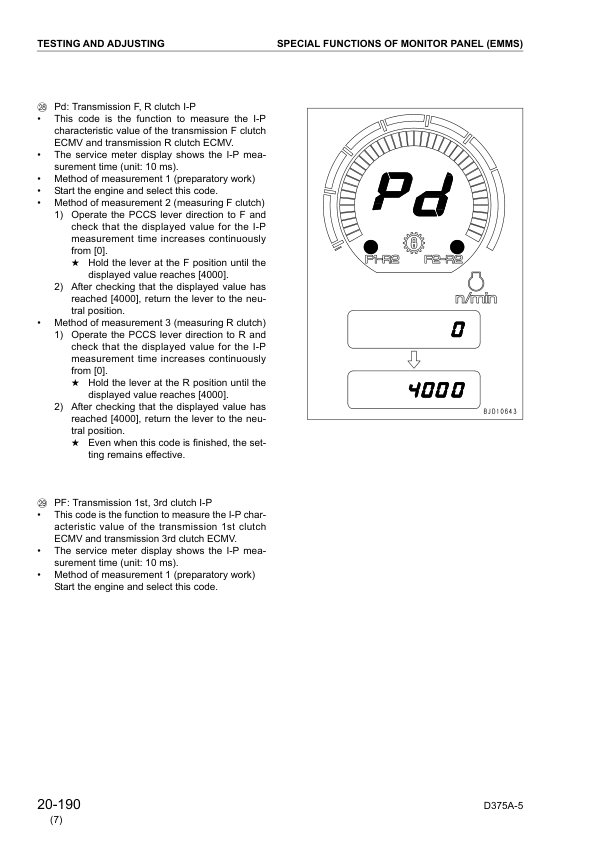 Komatsu D375A-5 Bulldozer Workshop Manual SN 18001 and UP v023508 - Image 15