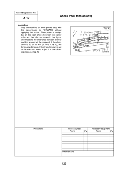Komatsu D375A-6R Bulldozer Field Assembly Instruction SN 65001 and UP ...