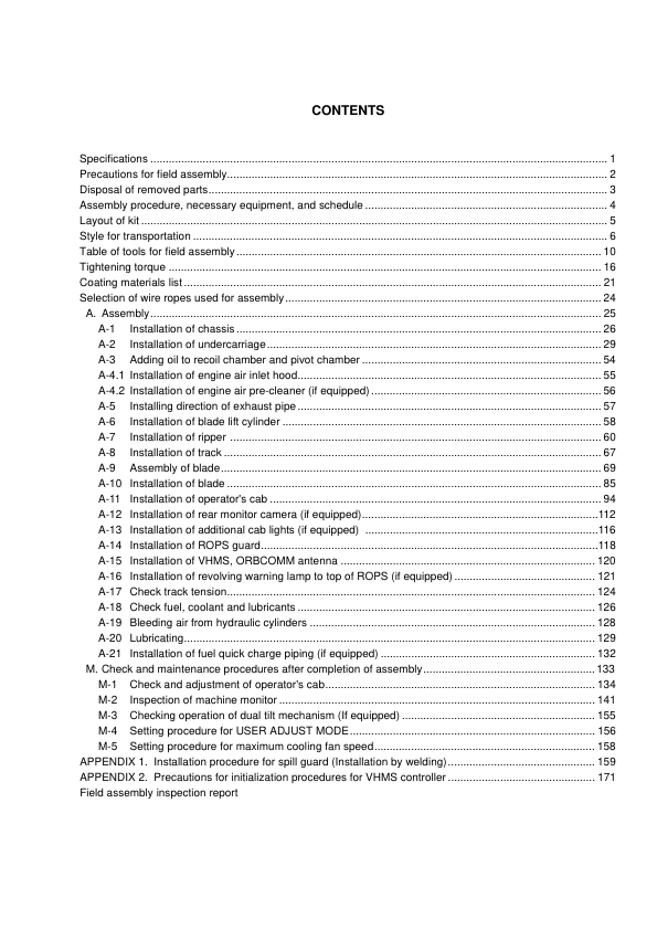Komatsu D375A-6R Bulldozer Field Assembly Instruction SN 65001 and UP - Image 7