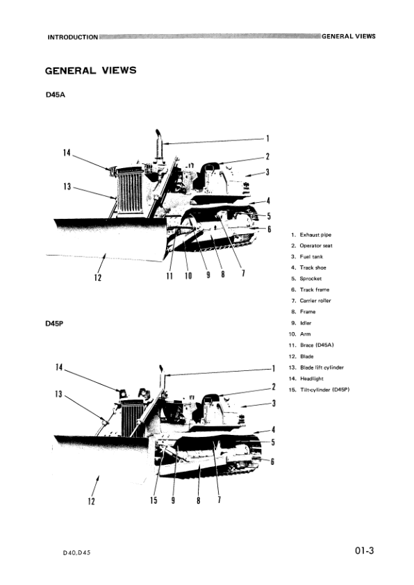 Komatsu D40A P-1 D45A P S-1 Bulldozer Workshop Manual SN 1504 1501 and UP - Image 7