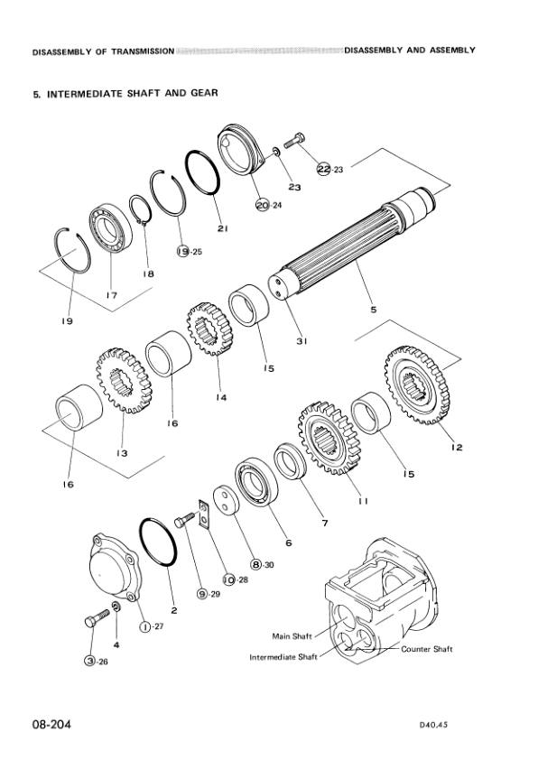 Komatsu D40A P-1 D45A P S-1 Crawer Loaders Workshop Manual SN 1504 1501 and UP - Image 12