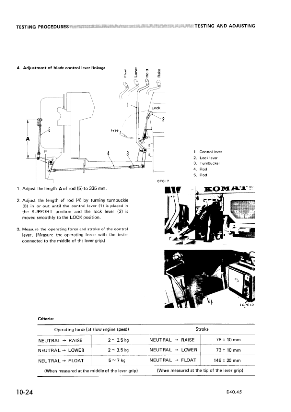 Komatsu D40A P-1 D45A P S-1 Crawer Loaders Workshop Manual SN 1504 1501 and UP - Image 14