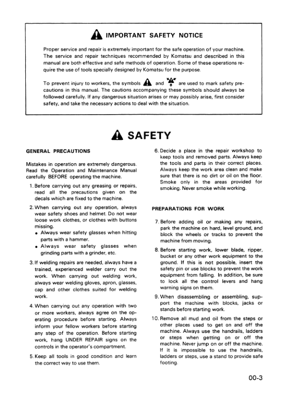 Komatsu D41S Q-3 Crawer Loaders Workshop Manual SN 6001 and UP Printed Book - Image 9