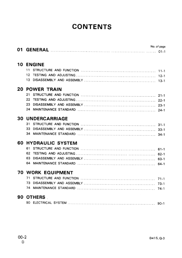 Komatsu D41S Q-3 Crawer Loaders Workshop Manual SN 6001 and UP Printed Book - Image 6