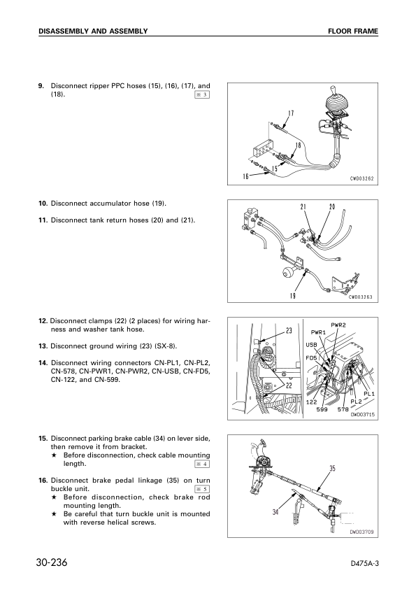 Komatsu D475a-3 PALM Control Bulldozer Workshop Manual SN 10695 and UP - Image 17