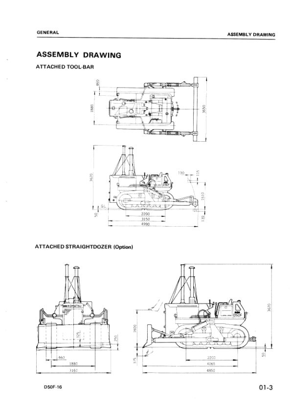 Komatsu D50F-16 Bulldozer Workshop Manual SN 65595 and UP - Image 3