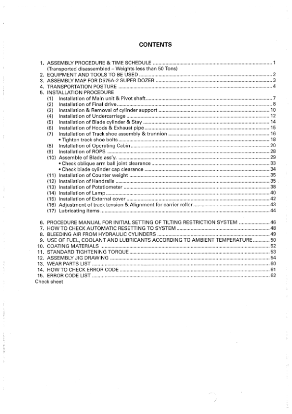 Komatsu D575-2 Super Dozer Field Assembly Instruction SN 10012 and UP - Image 3