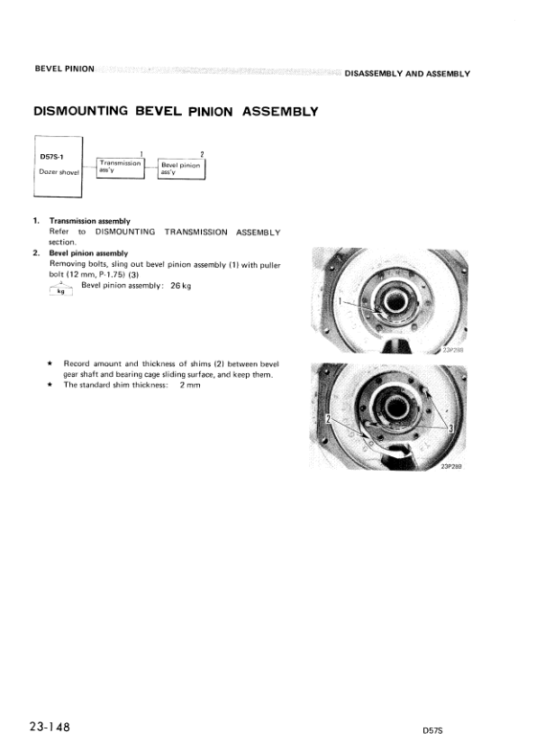 Komatsu D57S-1 Crawer Loaders Workshop Manual SN 6501 and UP - Image 18