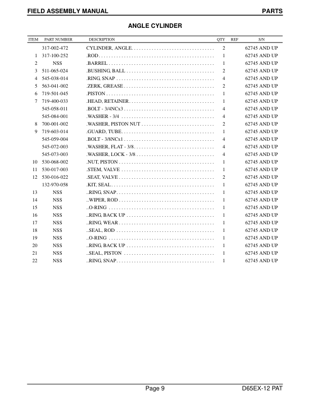 Komatsu D65EX-12 PAT Bulldozer Field Assembly Instruction SN 62745 and UP - Image 10