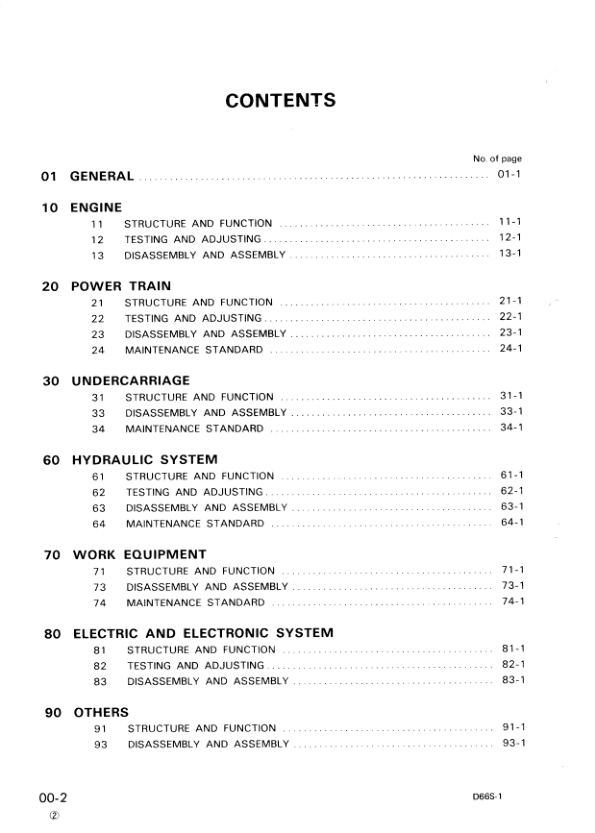 Komatsu D66S-1 Crawer Loaders Workshop Manual SN 1001 and UP Printed Book - Image 5