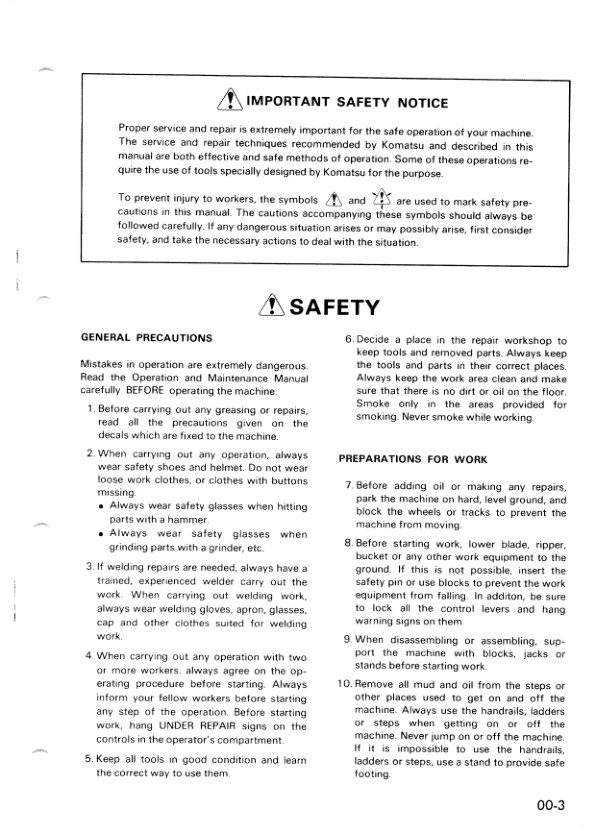Komatsu D66S-1 Crawer Loaders Workshop Manual SN 1001 and UP Printed Book - Image 9