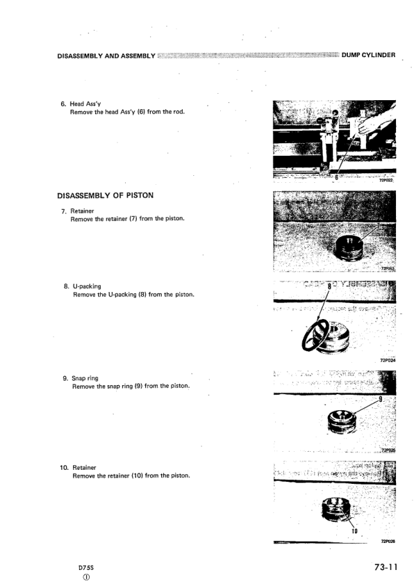 Komatsu D75S-3 Crawer Loaders Workshop Manual SN 7001 and UP - Image 14