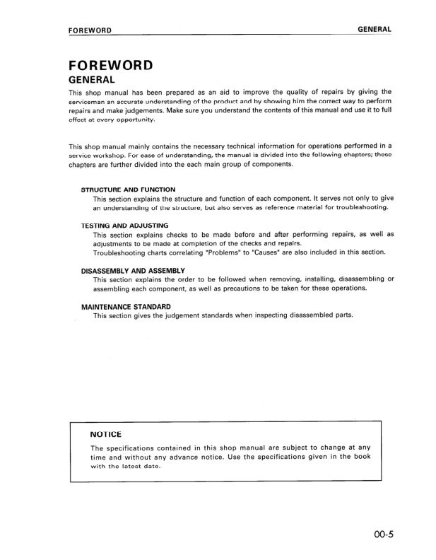 Komatsu D75S-5 Crawer Loaders Workshop Manual SN 15001 and UP Printed Book - Image 11