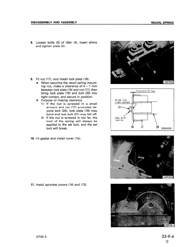 Komatsu D75S-5 Crawer Loaders Workshop Manual SN 15001 and UP Printed Book - Image 18