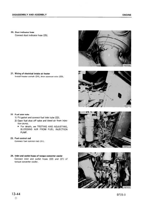 Komatsu D75S-5 Crawer Loaders Workshop Manual SN 15001 and UP Printed Book - Image 14