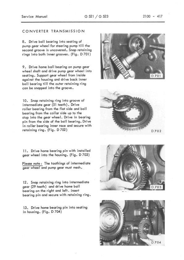 Komatsu G421 G422 Powershift Transsmision Workshop Manual Printed Book - Image 11