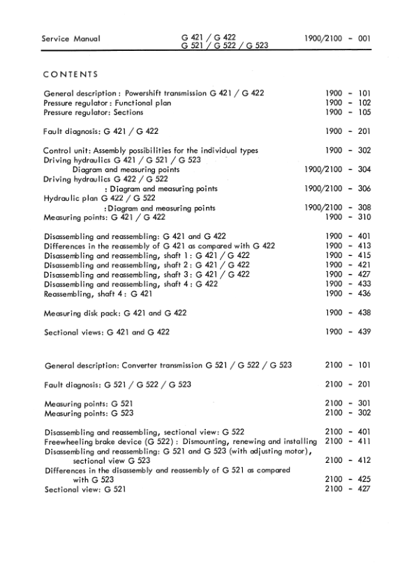 Komatsu G421 G422 Powershift Transsmision Workshop Manual Printed Book - Image 6