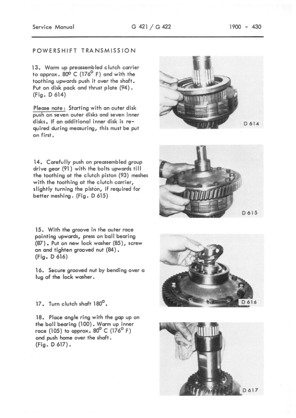 Komatsu G421 G422 Powershift Transsmision Workshop Manual Printed Book - Image 10