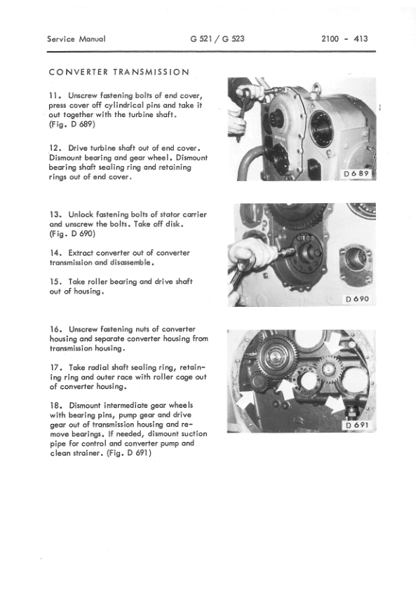 Komatsu G521 G522 G523 Converter Transsmision Workshop Manual - Image 11