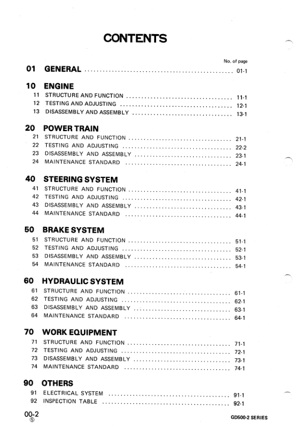 Komatsu GD500-2 Series Motor Grader Workshop Manual SN and UP - Image 3