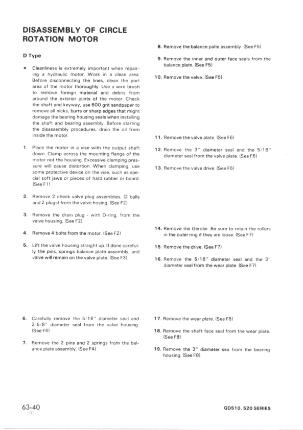 Komatsu GD510 GD520 Series Motor Grader Workshop Manual - Image 16