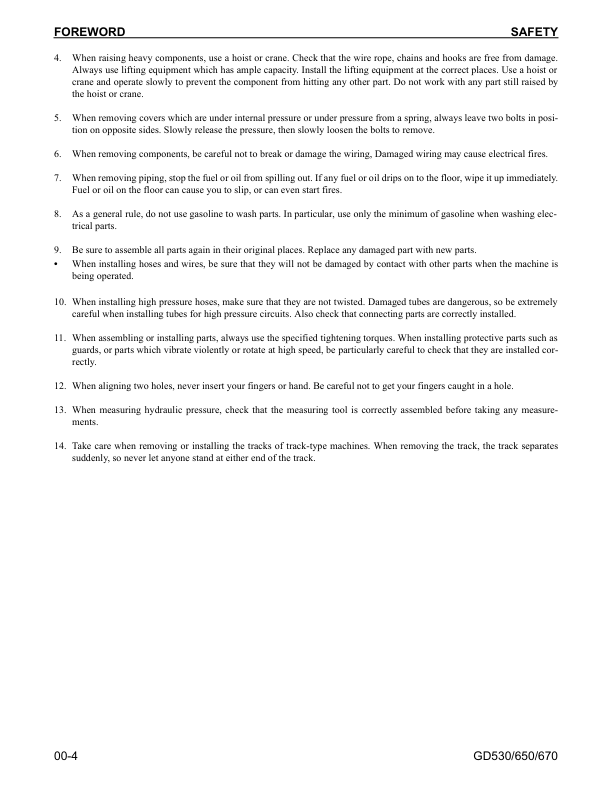 Komatsu GD530A W-2 GD650A W-2 GD670A W-2 Motor Grader Workshop Manual - Image 13