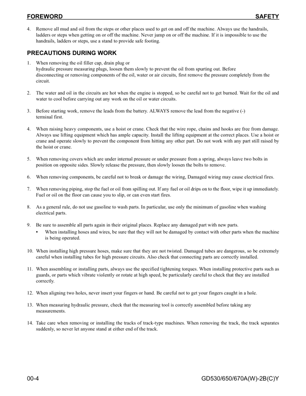 Komatsu GD530A W GD650A W GD670A W Motor Grader Workshop Manual - Image 9