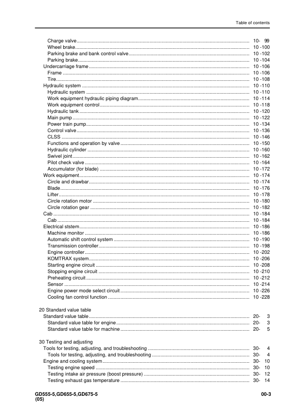 Komatsu GD555-5 GD655-5 GD675-5 Motor Grader Workshop Manual SN 55001 and UP - Image 5