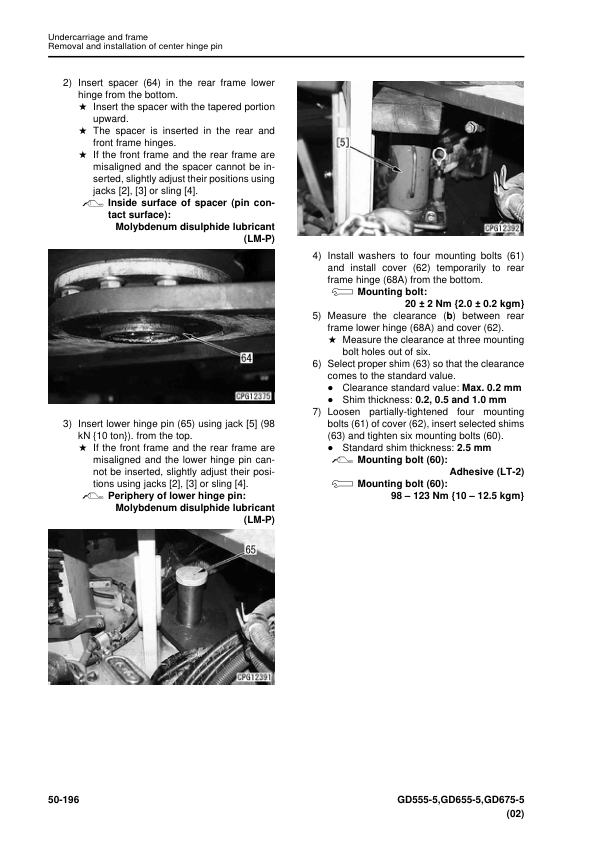 Komatsu GD555-5 GD655-5 GD675-5 Motor Grader Workshop Manual SN 55001 and UP - Image 14