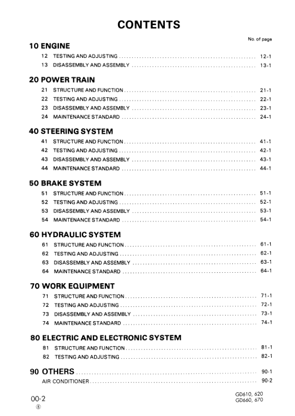 Komatsu GD610 GD620 GD660 GD670 Series Motor Grader Workshop Manual - Image 6