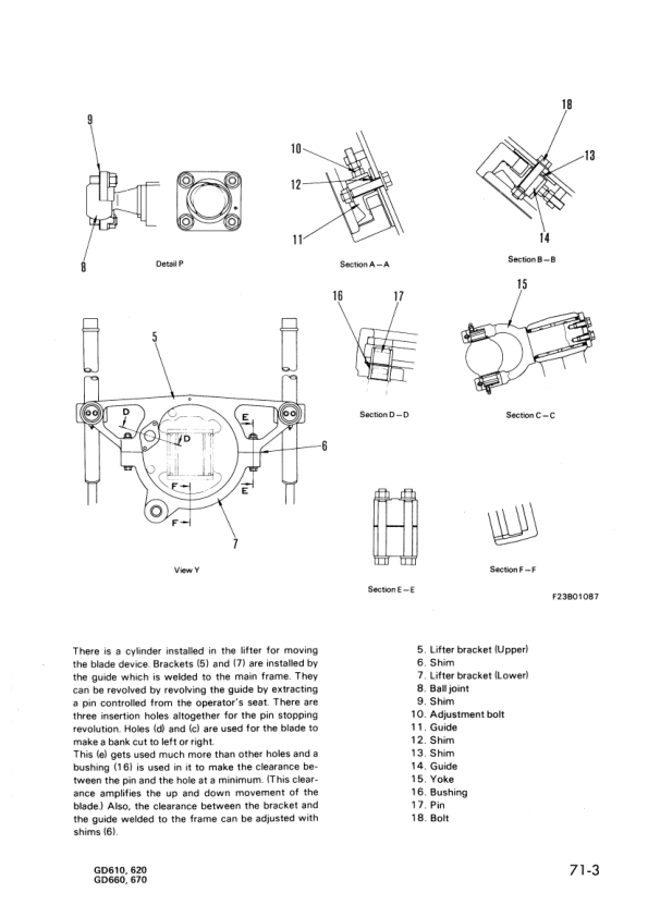 Komatsu GD610 GD620 GD660 GD670 Series Motor Grader Workshop Manual - Image 18
