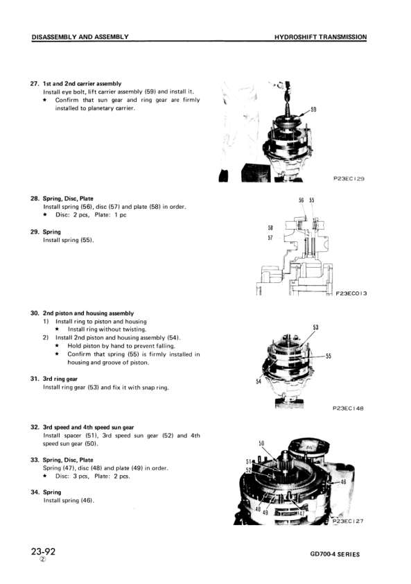 Komatsu GD700-4 Series Grader Workshop Manual SN 16001 21001 and UP - Image 14