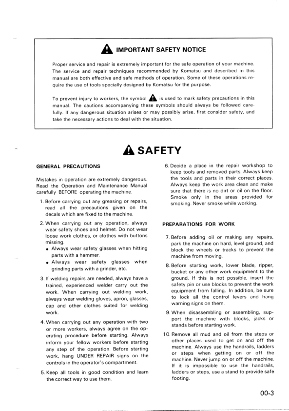 Komatsu GD700-4 Series Grader Workshop Manual SN 16001 21001 and UP - Image 10