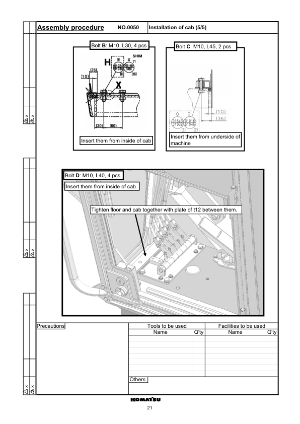 Komatsu GD755-5R Motor Grader Field Assembly Instruction SN 10001 and UP - Image 12